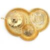 imageModefa Turkish Luxury 4 Piece Coffee ampamp Zamzam Water Cup Set  Premium Porcelain  Ottoman Style Tray GoldGold