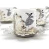 imageModefa Turkish Luxury 6 Piece Coffee Cup Set  Premium Porcelain  Ottoman Style with Dervish ampamp Tughra Artwork Silver  DervishSilver  Dervish