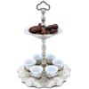 imageModefa Turkish Luxury 7 Piece Coffee Cup Set  Premium Porcelain  Ottoman Style Engravings with Sugar Bowl ampamp Handle GoldSilver