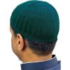 imageIslamic Mens Knitted Prayer Cap Takke One Size Fits Most Skullie Topi Beanie Taqiyah for Muslim Men Viscose KufiEmerald Green