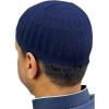 imageIslamic Mens Knitted Prayer Cap Takke One Size Fits Most Skullie Topi Beanie Taqiyah for Muslim Men Viscose KufiNavy Blue