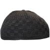imageModefa Checkered Knit Islamic Prayer Cap OneSize Turkish Kufi Hat Taqiya Takke PeciDark Grey