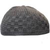 imageModefa Checkered Knit Islamic Prayer Cap OneSize Turkish Kufi Hat Taqiya Takke PeciGray