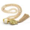 imageShiny Acrylic Crystal Cut  Islamic Tesbih Worship Zikr Dhikr Masbaha Misbaha Prayer Beads  Tulip Tassel 99 Count Light BeigeLight Beige