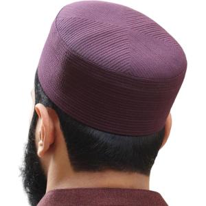 imageMens Premium Islamic Skull Cap Hat Topi Takke for Muslim Men Turban KufiMaroon
