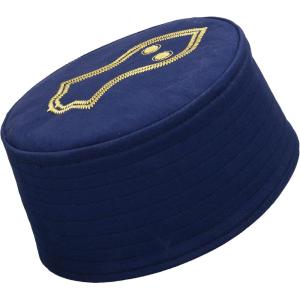 imageModefa Turkish Islamic Mens Structured Kufi Hat  Round Skull Cap Takke  Sturdy Ottoman Tughra ampamp SandalBlue  Sandal