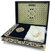 imageIkra Muslim Islamic Keepsake Turkish Gift Set Holy Quran in Arabic  Ikra With Hijab and Tesbih SilverBlack