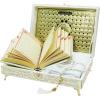 imageIkra Muslim Islamic Keepsake Turkish Gift Set Holy Quran in Arabic  Ikra With Hijab and Tesbih SilverWhite