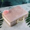 imageModefa Islamic Luxury Pearl Islamic Gift Set  Holy Quran in Arabic  Velvet Box with Quran Hijab Tesbih ampamp Bookmark Dusty PinkDusty Pink