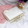 imageModefa Islamic Luxury Pearl Islamic Gift Set  Holy Quran in Arabic  Velvet Box with Quran Hijab Tesbih ampamp Bookmark Dusty PinkWhite
