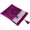 imageModefa Islamic Prayer Mat Gift Set  Thin Travel Janamaz Sajadah in Taffeta Gift Bag with Tasbih Prayer Beads  Chenille Turkish Praying Carpet  Ramadan ampamp Eid Gift Set BlackFuchsia