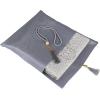imageModefa Islamic Prayer Mat Gift Set  Thin Travel Janamaz Sajadah in Taffeta Gift Bag with Tasbih Prayer Beads  Chenille Turkish Praying Carpet  Ramadan ampamp Eid Gift Set BlackGrey