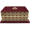 imageModefa Islamic Turkish Holy Quran in Arabic with Keepsake Velvet Gift Case ampamp Prayer Beads Tulip RedTulip Red