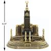 imageModefa Islamic Turkish Table Decor Showpiece Gift Sculpture Figure Arabic 99 Names of Allah Kaba Clock Tower Replica GoldLarge  9in x 105in wide  1025in tall