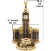 imageModefa Islamic Turkish Table Decor Showpiece Gift Sculpture Figure Arabic 99 Names of Allah Kaba Clock Tower Replica GoldSmall  67in x 67in wide  10in tall