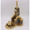 imageModefa Islamic Turkish Table Decor Showpiece Gift Sculpture Figure Arabic 99 Names of Allah Kaba Clock Tower Replica GoldSmall  67in x 67in wide  10in tall