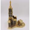 imageModefa Islamic Turkish Table Decor Showpiece Gift Sculpture Figure Arabic 99 Names of Allah Kaba Clock Tower Replica GoldSmall  67in x 67in wide  10in tall