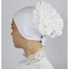 imageModefa Islamic Womens Volumizing NonSlip Cotton Hijab Bonnet Cap UnderscarfWhite