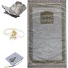 imageModefa Luxury Islamic Prayer Mat Gift Box  Deluxe 4 Piece Set with Quran Stand ampamp Prayer Beads Tesbih  Thin Velvet Turkish Praying Carpet for Men ampamp Women  Ramadan ampamp Eid Gift  Shimmery Kaba GoldGold  Deluxe Gift Set