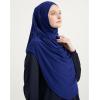 imageModefa Turkish Islamic Practical Easy Simple Instant Ready Long One Piece Amira Hijab ScarfBlue