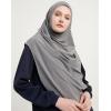 imageModefa Turkish Islamic Practical Easy Simple Instant Ready Long One Piece Amira Hijab ScarfGrey