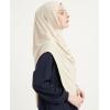 imageModefa Turkish Islamic Practical Easy Simple Instant Ready Long One Piece Amira Hijab ScarfPale Beige