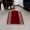 imageModefa Turkish Islamic Prayer Mat  Chenille with Foam and Carrying Bag  Intricate Praying Rug Ramadan Eid Gift  Traditional Muslim Janamaz Seccade for Men Women  Mustaqim RedRed