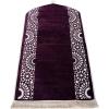 imageModefa Turkish Islamic Prayer Mat  Chenille with Foam and Carrying Bag  Intricate Praying Rug Ramadan Eid Gift  Traditional Muslim Janamaz Seccade for Men Women  Mustaqim RedPurple