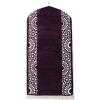 imageModefa Turkish Islamic Prayer Mat  Chenille with Foam and Carrying Bag  Intricate Praying Rug Ramadan Eid Gift  Traditional Muslim Janamaz Seccade for Men Women  Mustaqim RedPurple