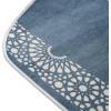imageModefa Turkish Islamic Prayer Mat  Chenille with Foam and Carrying Bag  Intricate Praying Rug Ramadan Eid Gift  Traditional Muslim Janamaz Seccade for Men Women  Mustaqim RedLight Blue