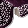 imageModefa Turkish Islamic Prayer Mat  Chenille with Foam and Carrying Bag  Intricate Praying Rug Ramadan Eid Gift  Traditional Muslim Janamaz Seccade for Men Women  Mustaqim RedPurple