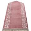 imageModefa Turkish Islamic Prayer Mat  Chenille with Foam and Carrying Bag  Intricate Praying Rug Ramadan Eid Gift  Traditional Muslim Janamaz Seccade for Men Women  Mustaqim RedRose Pink