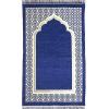 imageModefa Turkish Islamic Prayer Mat  Thin Woven Chenille Sajjadah  Intricate Praying Rug Ramadan Eid Gift  Traditional Muslim Janamaz Sajada for Men Women  Geometric Selcuk Star Light GreenRoyal Blue