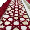 imageModefa Turkish Islamic Prayer Mat  Thin Woven Chenille Sajjadah  Intricate Praying Rug Ramadan Eid Gift  Traditional Muslim Janamaz Sajada for Men Women  Geometric Selcuk Star Light GreenRed
