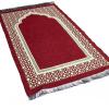 imageModefa Turkish Islamic Prayer Mat  Thin Woven Chenille Sajjadah  Intricate Praying Rug Ramadan Eid Gift  Traditional Muslim Janamaz Sajada for Men Women  Geometric Selcuk Star Light GreenRed
