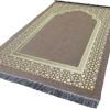 imageModefa Turkish Islamic Prayer Mat  Thin Woven Chenille Sajjadah  Intricate Praying Rug Ramadan Eid Gift  Traditional Muslim Janamaz Sajada for Men Women  Geometric Selcuk Star Light GreenBeige