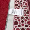 imageModefa Turkish Islamic Prayer Mat  Thin Woven Chenille Sajjadah  Intricate Praying Rug Ramadan Eid Gift  Traditional Muslim Janamaz Sajada for Men Women  Geometric Selcuk Star Light GreenRed