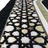 imageModefa Turkish Islamic Prayer Mat  Thin Woven Chenille Sajjadah  Intricate Praying Rug Ramadan Eid Gift  Traditional Muslim Janamaz Sajada for Men Women  Geometric Selcuk Star Light GreenBlack