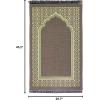 imageModefa Turkish Islamic Prayer Mat  Thin Woven Chenille Sajjadah  Intricate Praying Rug Ramadan Eid Gift  Traditional Muslim Janamaz Sajada for Men Women  Geometric Selcuk Star Light GreenBeige