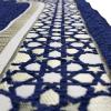 imageModefa Turkish Islamic Prayer Mat  Thin Woven Chenille Sajjadah  Intricate Praying Rug Ramadan Eid Gift  Traditional Muslim Janamaz Sajada for Men Women  Geometric Selcuk Star Light GreenRoyal Blue