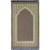 imageModefa Turkish Islamic Prayer Mat  Thin Woven Chenille Sajjadah  Intricate Praying Rug Ramadan Eid Gift  Traditional Muslim Janamaz Sajada for Men Women  Geometric Selcuk Star Light GreenBeige