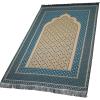 imageModefa Turkish Islamic Prayer Mat Janamaz Sajjadah  Thin Woven Cotton Praying Rug Ramadan Eid Gift  Traditional Muslim Sejada for Men Women  Hira Diamond RedTurquoise Blue