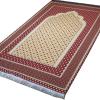 imageModefa Turkish Islamic Prayer Mat Janamaz Sajjadah  Thin Woven Cotton Praying Rug Ramadan Eid Gift  Traditional Muslim Sejada for Men Women  Hira Diamond RedRed