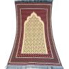 imageModefa Turkish Islamic Prayer Mat Janamaz Sajjadah  Thin Woven Cotton Praying Rug Ramadan Eid Gift  Traditional Muslim Sejada for Men Women  Hira Diamond RedRed