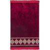 imageModefa Turkish Islamic Prayer Rug  Large ampamp Wide Soft Velvet Janamaz  Comfortable Muslim Praying Mat for Men ampamp Women  Ramadan or Eid Gift  with Prayer Beads Tesbih  Grand Plush PlumRed
