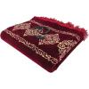 imageModefa Turkish Islamic Prayer Rug  Large ampamp Wide Soft Velvet Janamaz  Comfortable Muslim Praying Mat for Men ampamp Women  Ramadan or Eid Gift  with Prayer Beads Tesbih  Grand Plush PlumRed