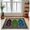 imageModefa Turkish Islamic Prayer Rug  Wide Plush Velvet Mat  Multi Person Muslim Janamaz for Family  Large Gathering ampamp Group Sajada Carpet  Floral Arch  3 Person 1711178  GreenRedBlue