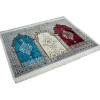 imageModefa Turkish Islamic Prayer Rug  Wide Plush Velvet Mat  Multi Person Muslim Janamaz for Family  Large Gathering ampamp Group Sajada Carpet  Floral Arch  3 Person 17111711  RedBeigeTeal Green
