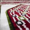imageModefa Turkish Islamic Prayer Rug  Wide Plush Velvet Praying Mat  Large Gathering ampamp Group Sajada  Multi Person Muslim Janamaz  Long Row 8 Person Praying Carpet  Geometric Arch RedGeometric Red
