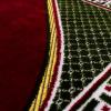imageModefa Turkish Islamic Prayer Rug  Wide Velvet Praying Mat  Multi Person Muslim Janamaz Sajada for Family  Group Praying Carpet  Solid 2 Person RedRed